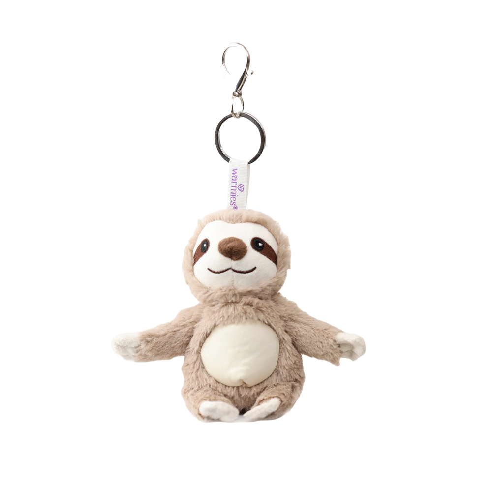 Warmies Brown Sloth Bag Charm Plushie