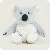Plush koala toy on a white backg...