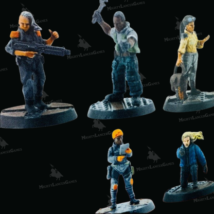 The Expanse Spaceship Crew Miniatures Set - RPG Minis