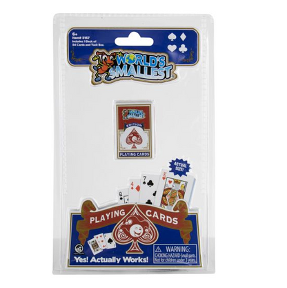 World's Smallest miniature playing cards 54 card deck with tuck box
