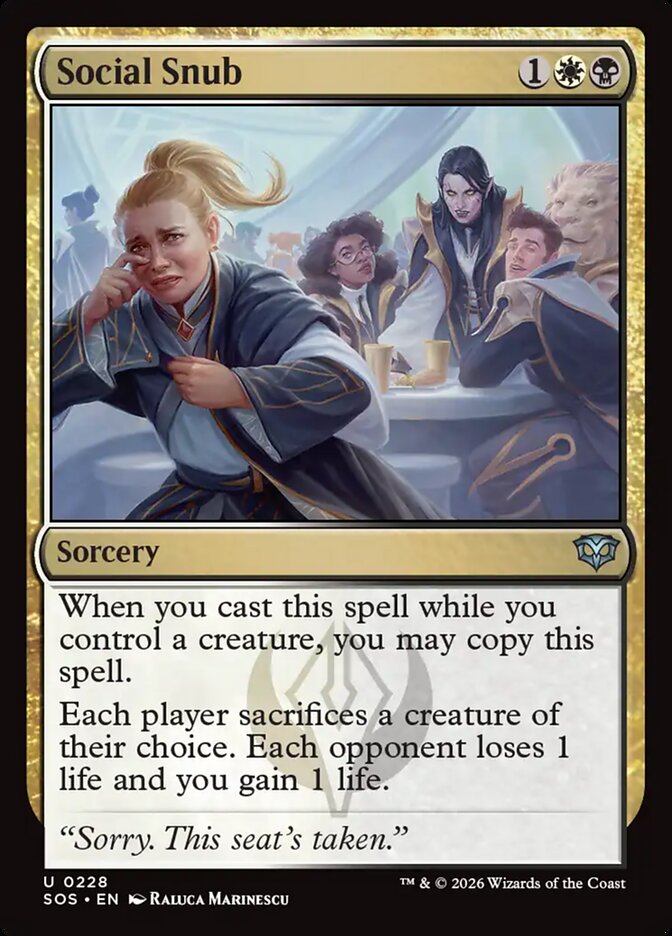Social Snub Secrets of Strixhaven #228Card Front