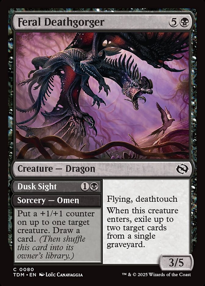 Feral Deathgorger // Dusk Sight Tarkir Dragonstorm #080