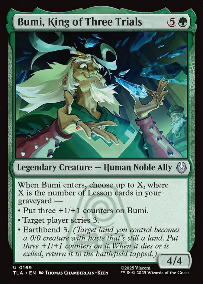 Bumi, King of Three Trials Avatar The Last Airbender #169 MTG Single Card Front