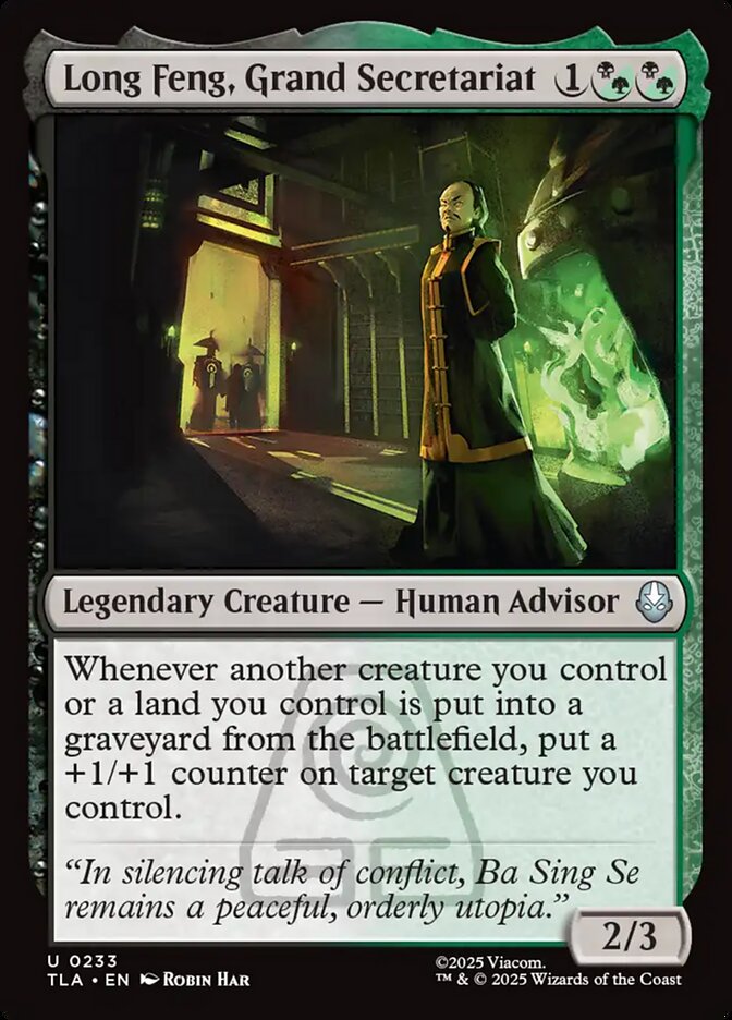 Long Feng, Grand Secretariat Avatar The Last Airbender #233 MTG Single Card Front