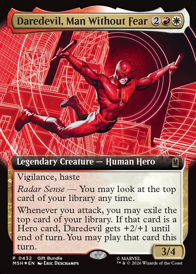 Marvel Superheroes Daredevil, Man Without Fear Promo Card Front