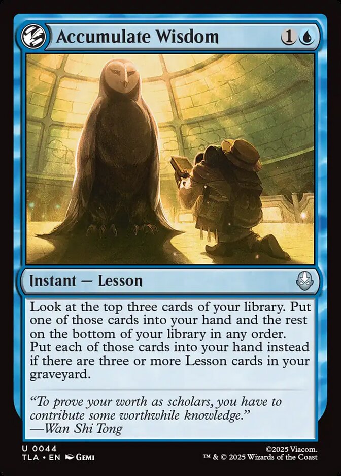Accumulate Wisdom Avatar The Last Airbender #044 MTG Single Card Front