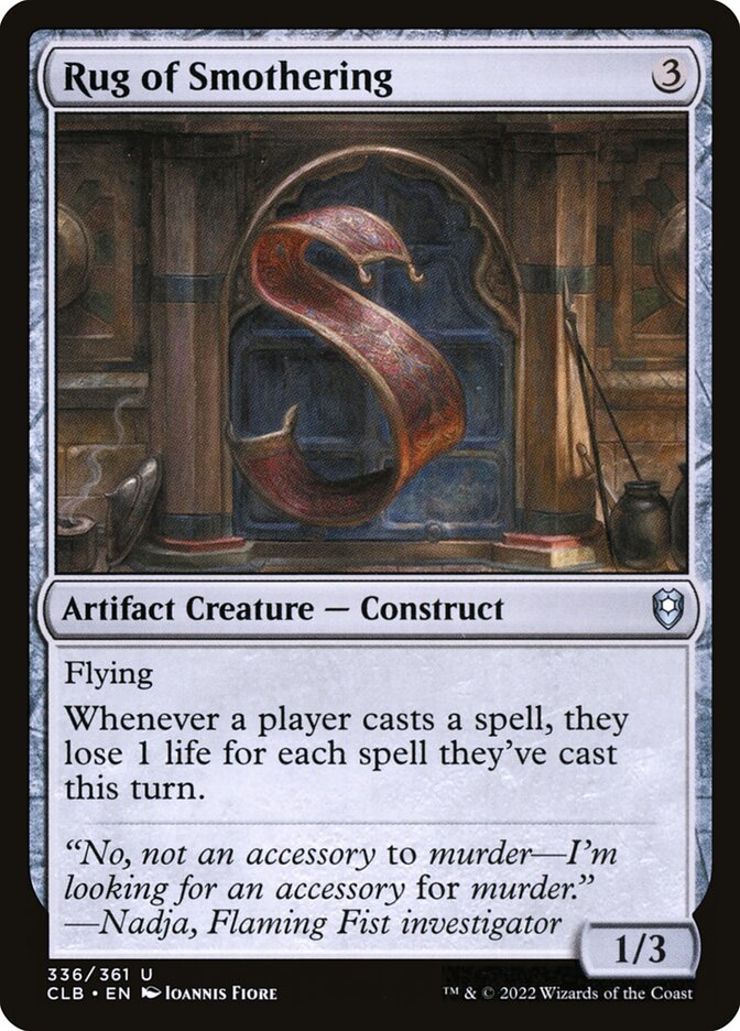 Rug of Smothering - Commander Legends #336 Card Front