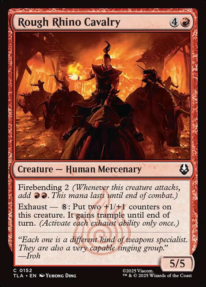 Rough Rhino Cavalry Avatar The Last Airbender #152 MTG Single Card Front