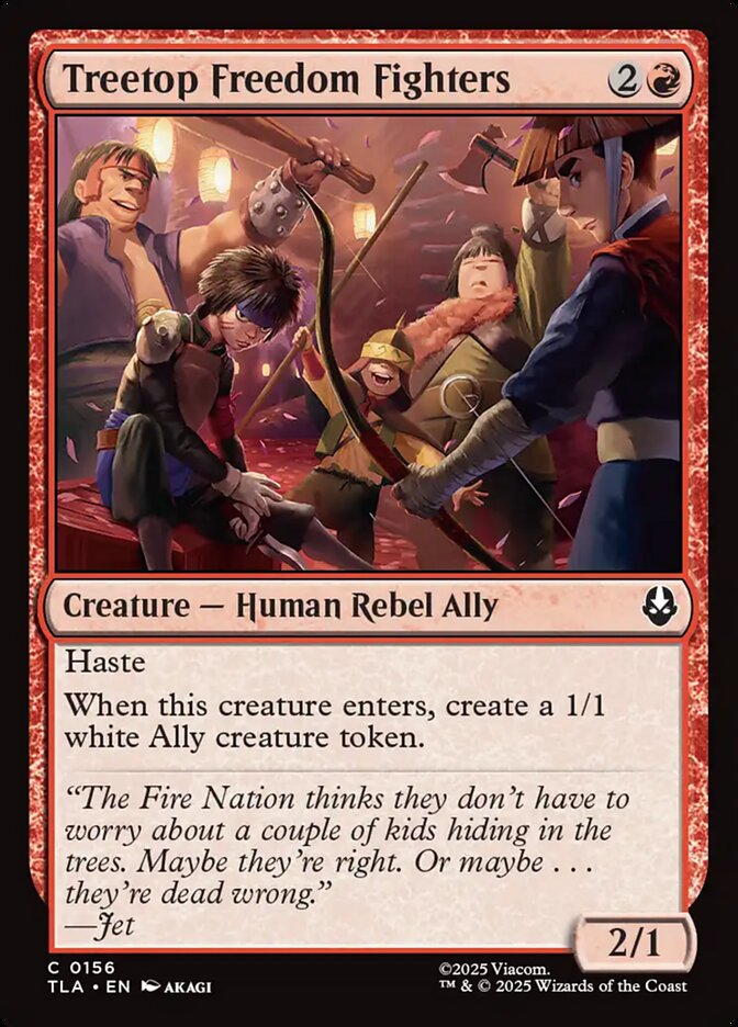 Treetop Freedom Fighters Avatar The Last Airbender #156 MTG Single Card Front