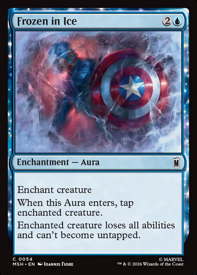 Marvel Superheroes Frozen in Ice Card Front