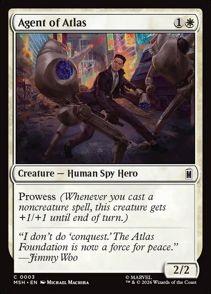 Marvel Superheroes Agent of Atlas Card Front