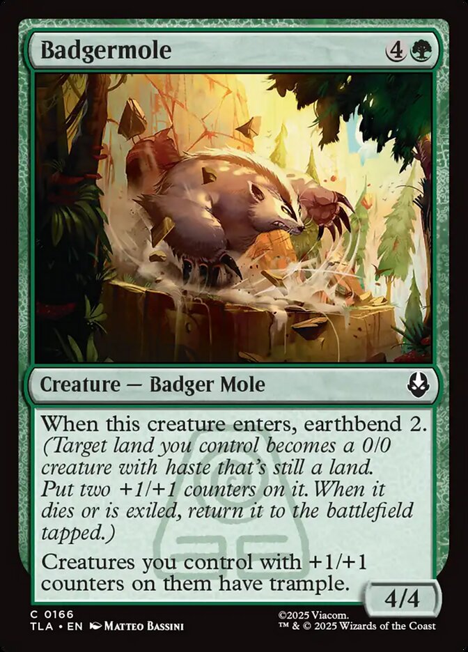 Badgermole Avatar The Last Airbender #166 MTG Single Card Front