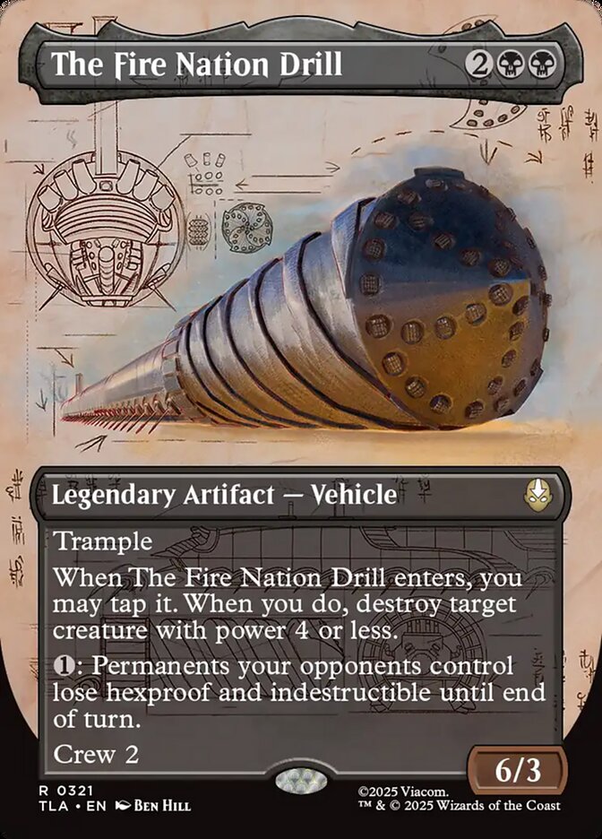 Borderless Field Notes The Fire Nation Drill Avatar The Last Airbender #321 MTG Single Card Front