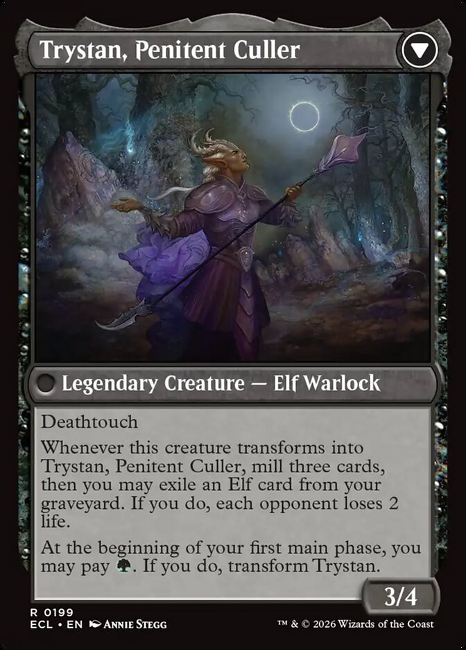 Trystan, Callous Cultivator // Trystan, Penitent Culler Lorwyn Eclipsed #199 Card Back