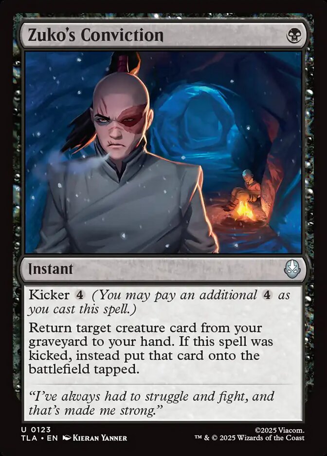 Zuko's Conviction Avatar The Last Airbender #123 MTG Single Card Front
