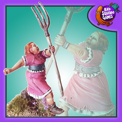 Bad Squiddo Games Johanna the Fleeing 28mm resin RPG miniature