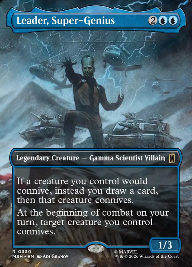 Marvel Superheroes Leader, Super-Genius Card Front