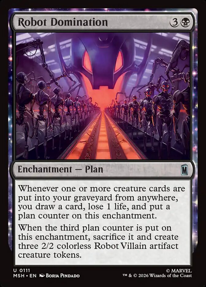 Marvel Superheroes Robot Domination Card Front