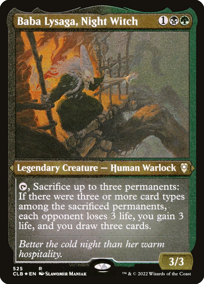 Baba Lysaga, Night Witch - Commander Legends #525 Card Front