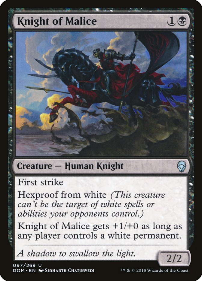 Knight of Malice Dominaria #097