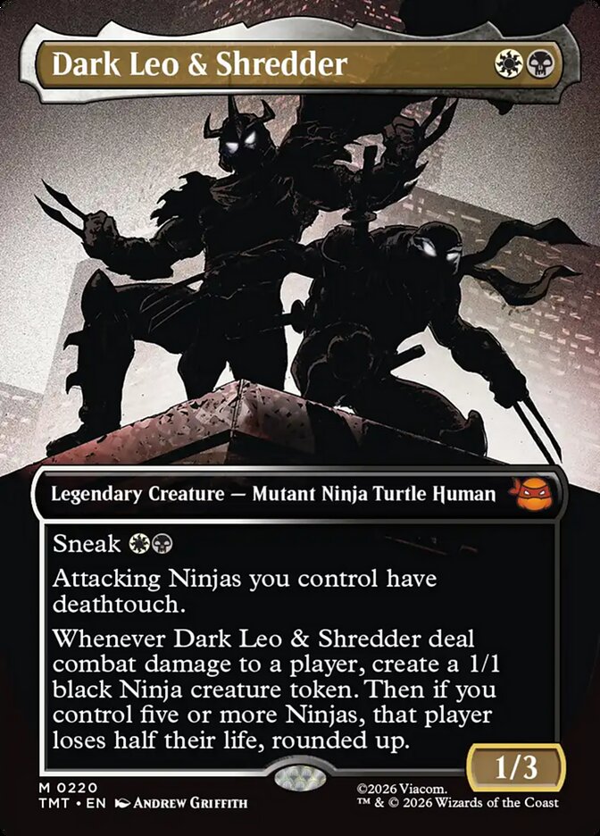 Dark Leo & Shredder Borderless Silhouette #220