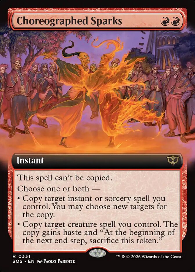 Choreographed Sparks Secrets of Strixhaven Extended Art #331Card Front