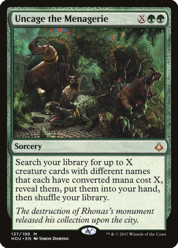 Hour of Devastation Uncage the Menagerie #137 Card Front