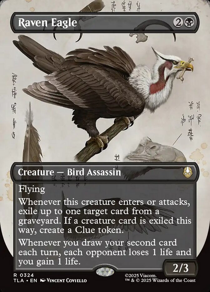Borderless Field Notes Raven Eagle Avatar The Last Airbender #324 MTG Single Card Front