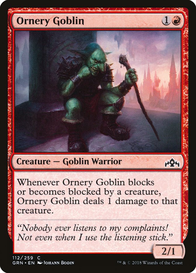 Ornery Goblin MTG Singles | Guilds of Ravnica #112