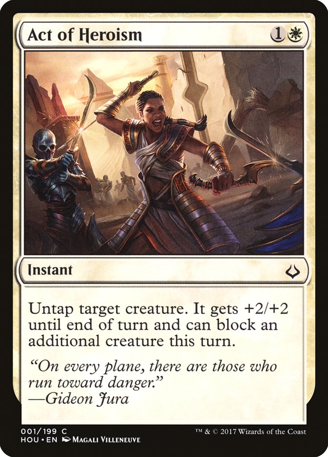 Hour of Devastation Act of Heroism #001 Card Front