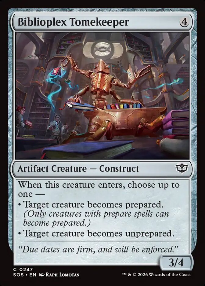 Biblioplex Tomekeeper Secrets of Strixhaven #247Card Front