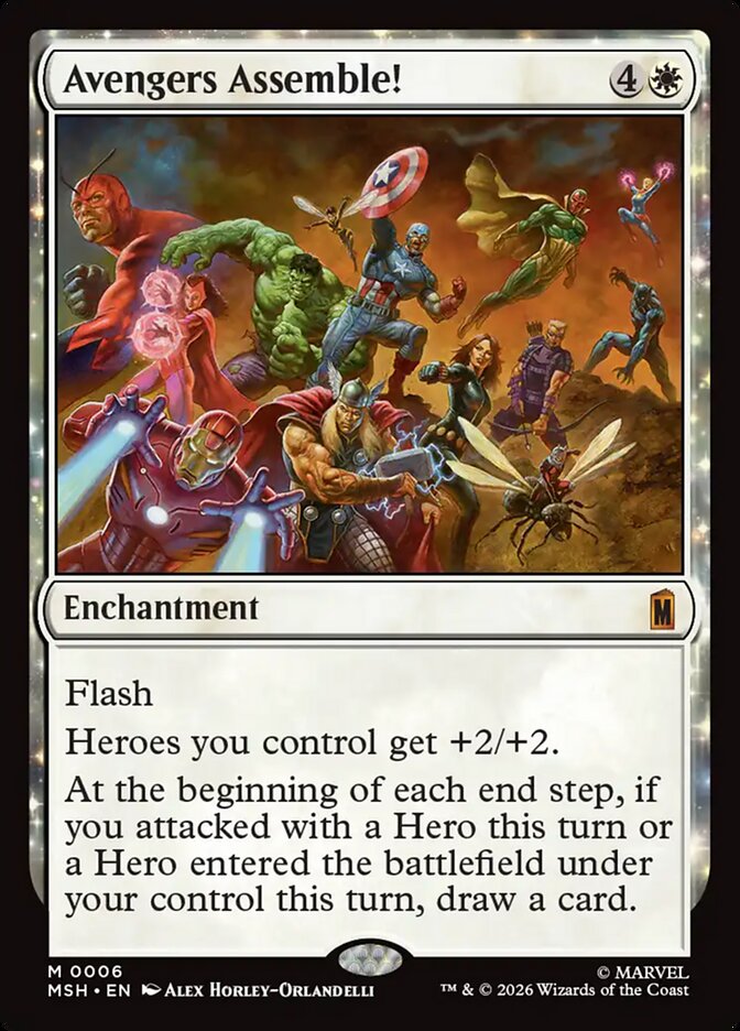 Marvel Superheroes Avengers Assemble! Card Front