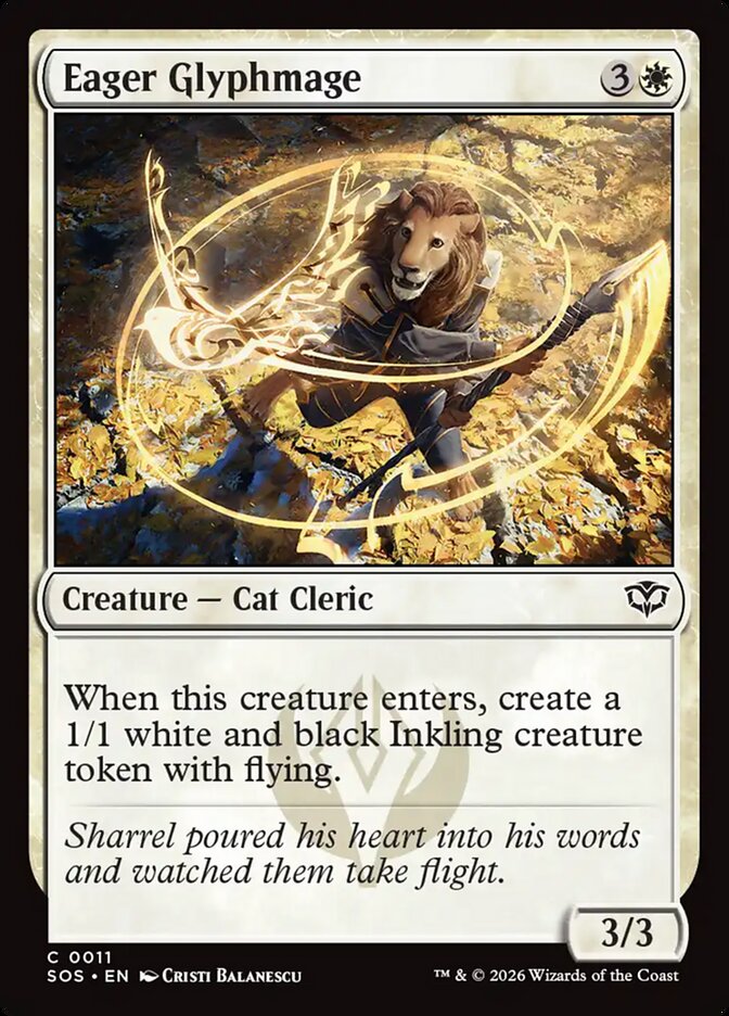 Eager Glyphmage Secrets of Strixhaven #011Card Front