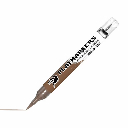 Playmarkers acrylic paint marker in black skin, ideal for modellers and gamers. Fast-drying, water-resistant, and designed for precise application and blending.