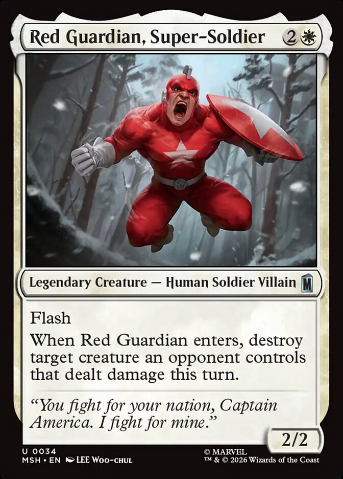 Marvel Superheroes Red Guardian, Super-Soldier Card Front