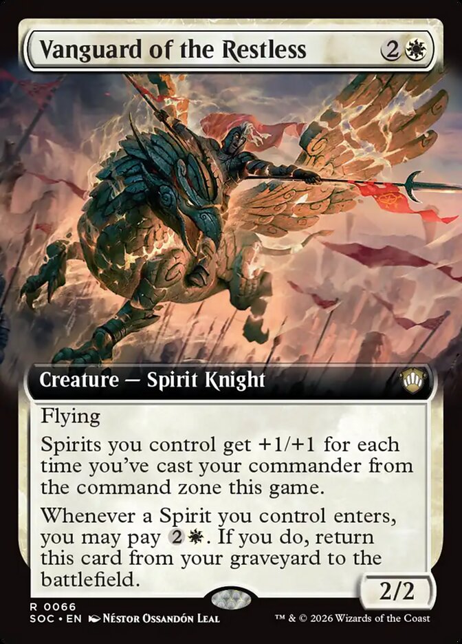 Vanguard of the Restless Extended Art SOS Commander #016