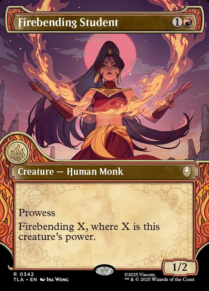 Elemental Frame Firebending Student Avatar The Last Airbender #342 MTG Single Card Front