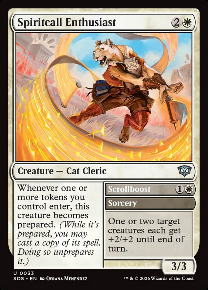 Spiritcall Enthusiast // Scrollboost Secrets of Strixhaven #033Card Front