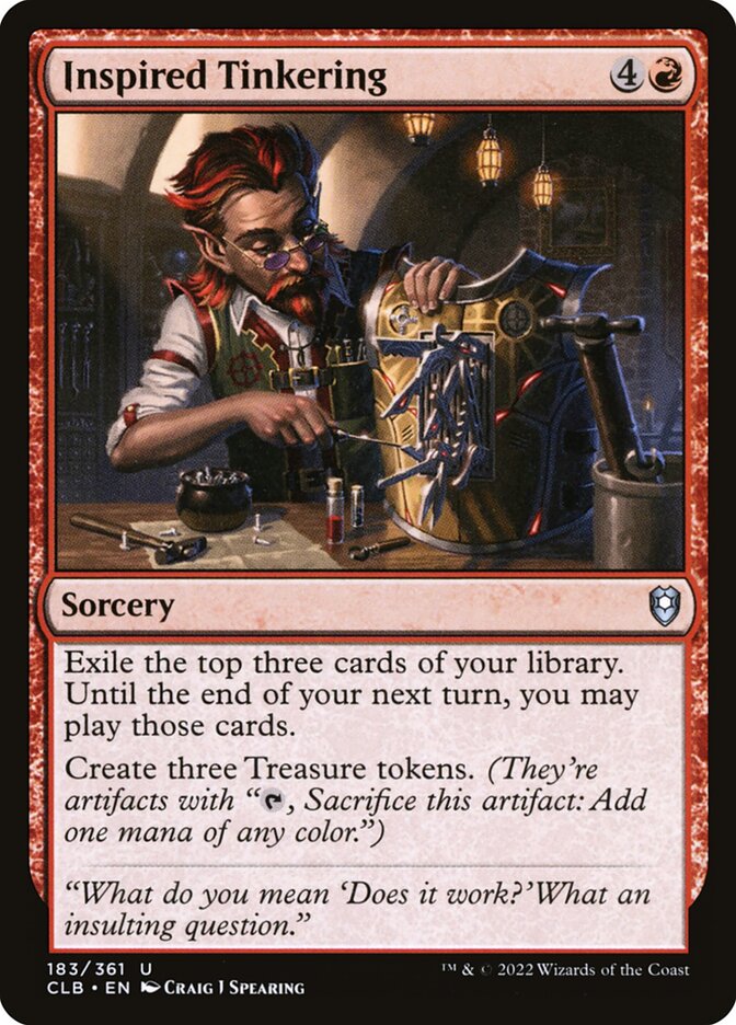 Inspired Tinkering - Commander Legends #183 Card Front