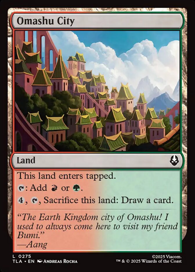 Omashu City Avatar The Last Airbender #275 MTG Single Card Front
