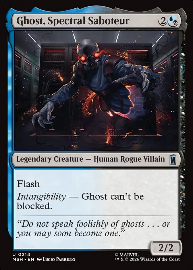 Marvel Superheroes Ghost, Spectral Saboteur Card Front
