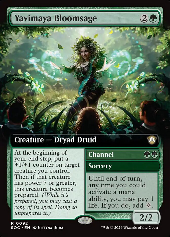 Yavimaya Bloomsage Extended Art SOS Commander #044