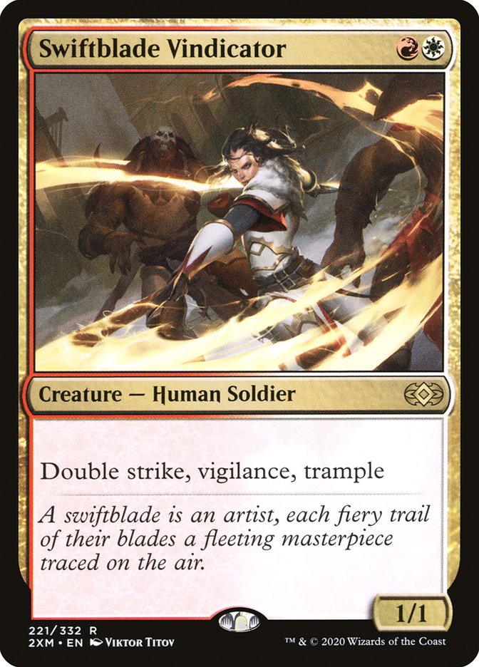 Swiftblade Vindicator Double Masters #221 Card Front