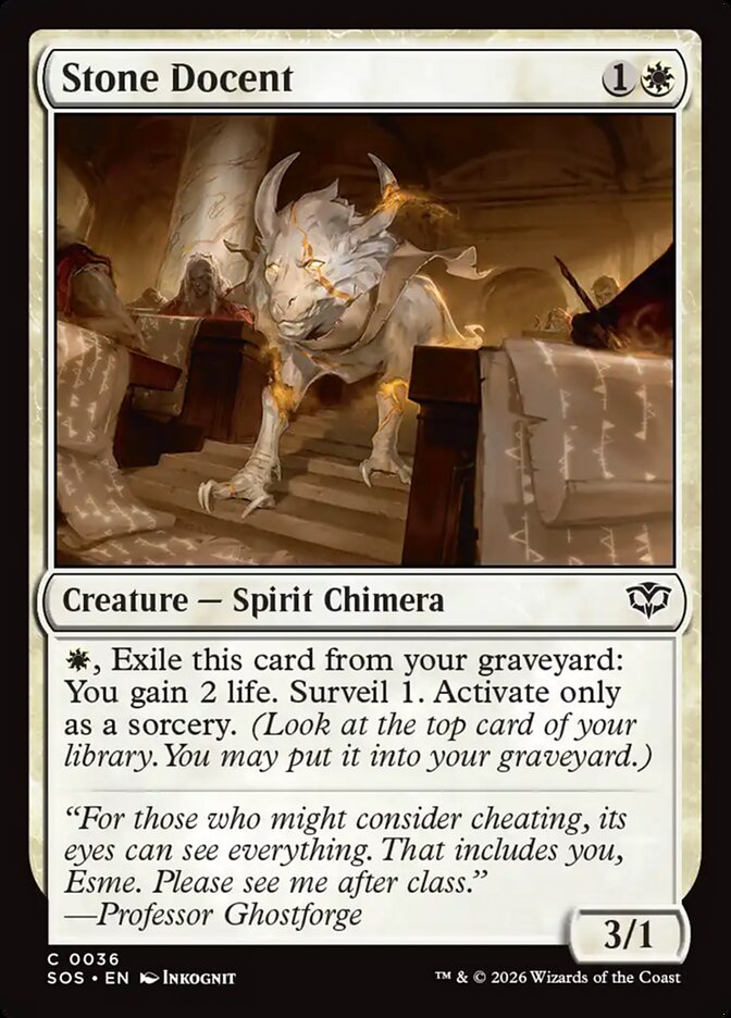 Stone Docent Secrets of Strixhaven #036Card Front