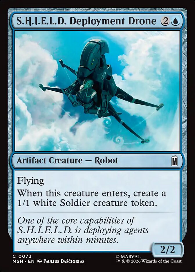 Marvel Superheroes S.H.I.E.L.D. Deployment Drone Card Front