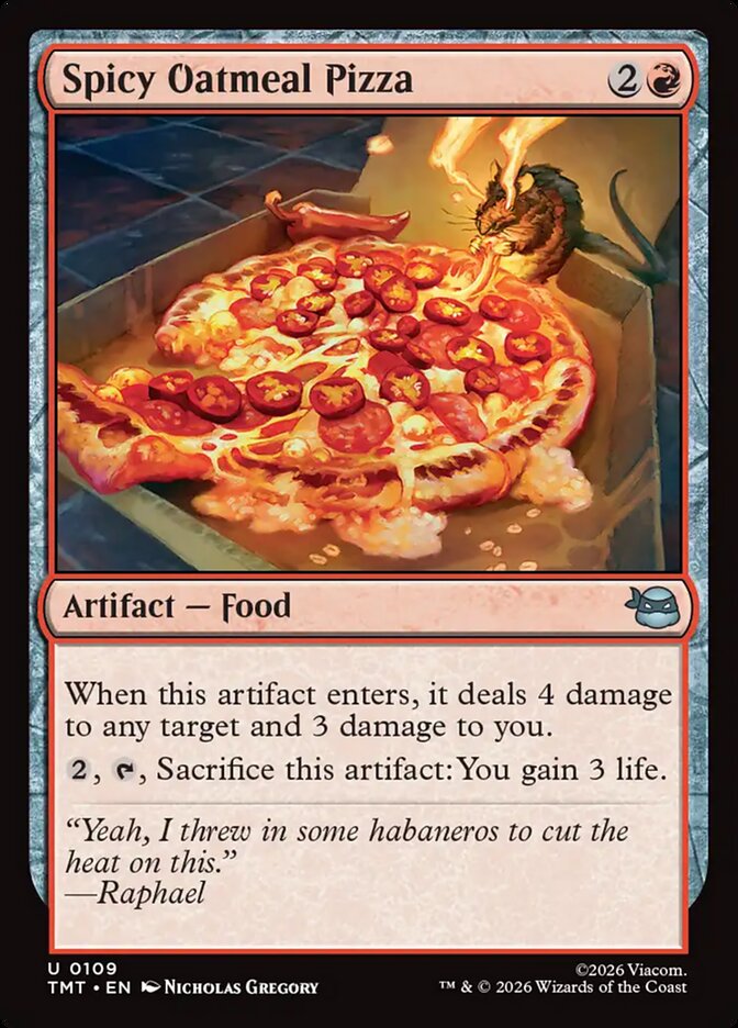 Spicy Oatmeal Pizza Teenage Mutant Ninja Turtles #109