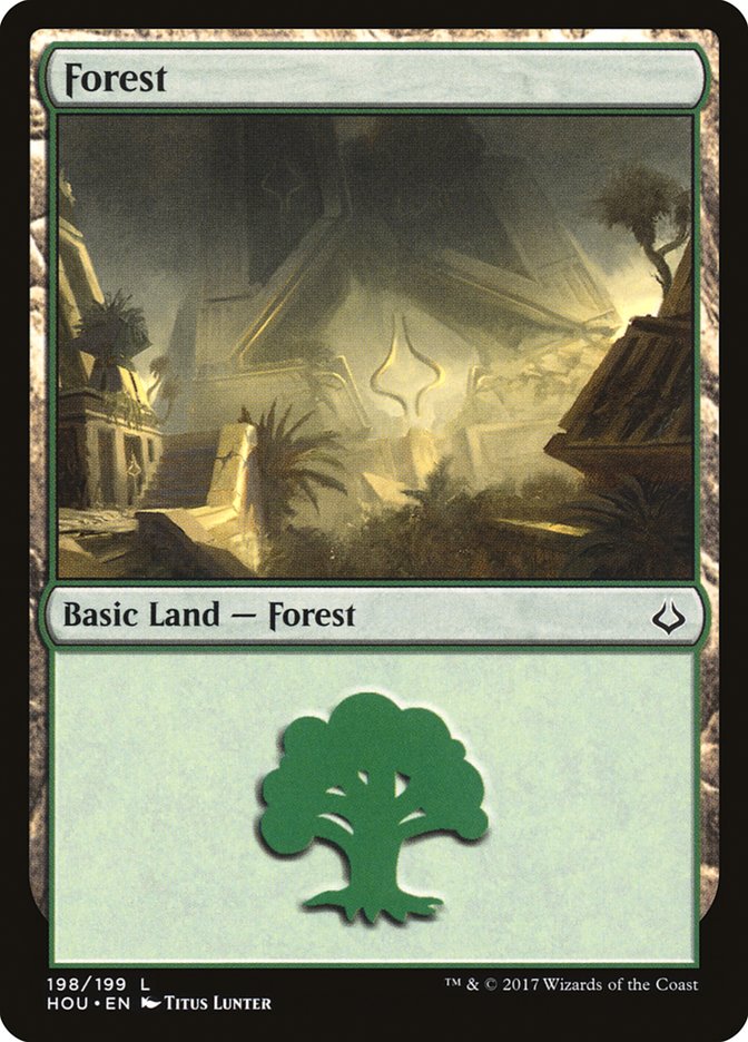 Hour of Devastation Forest #198 Card Front