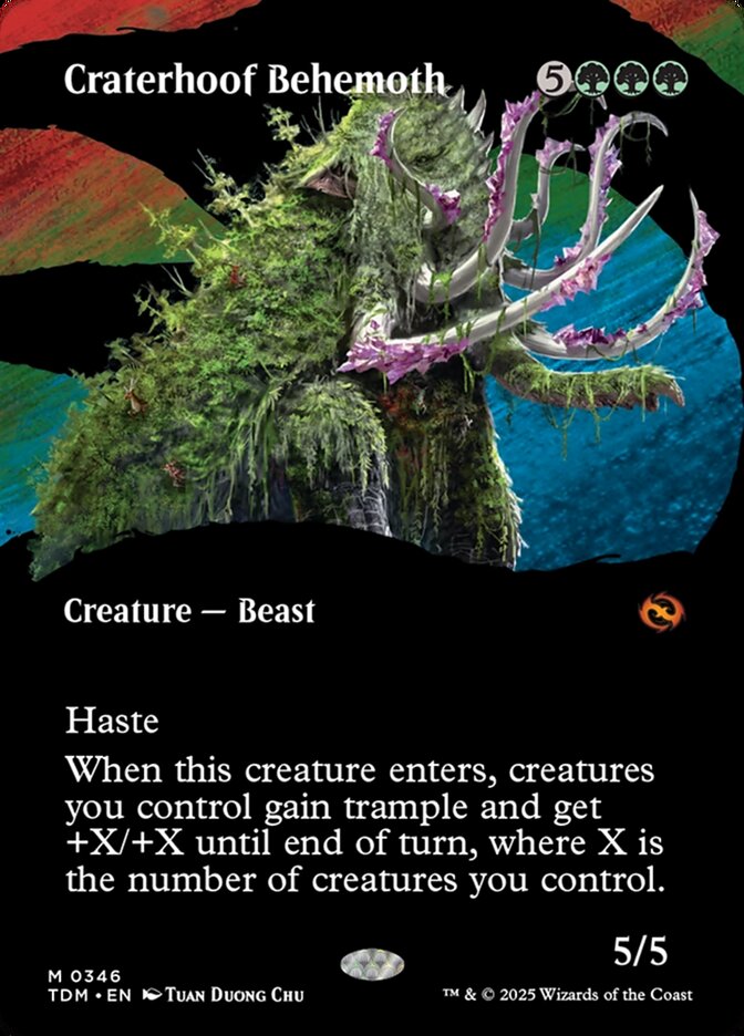 Borderless Craterhoof Behemoth Tarkir Dragonstorm #346