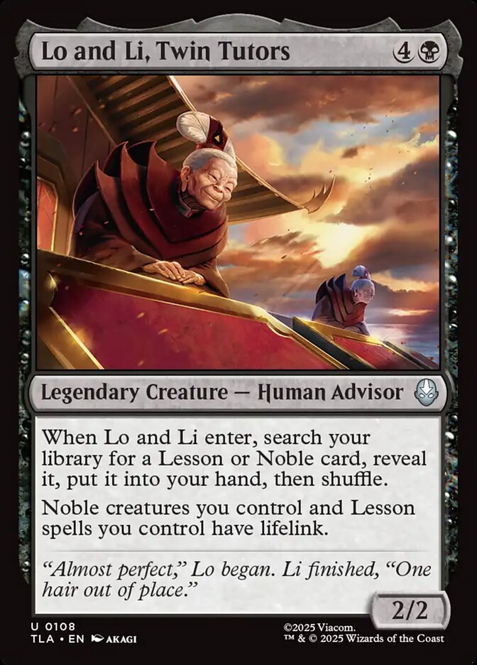 Lo and Li, Twin Tutors Avatar The Last Airbender #108 MTG Single Card Front