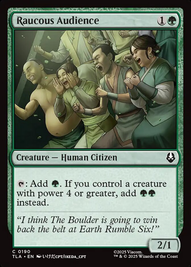Raucous Audience Avatar The Last Airbender #190 MTG Single Card Front